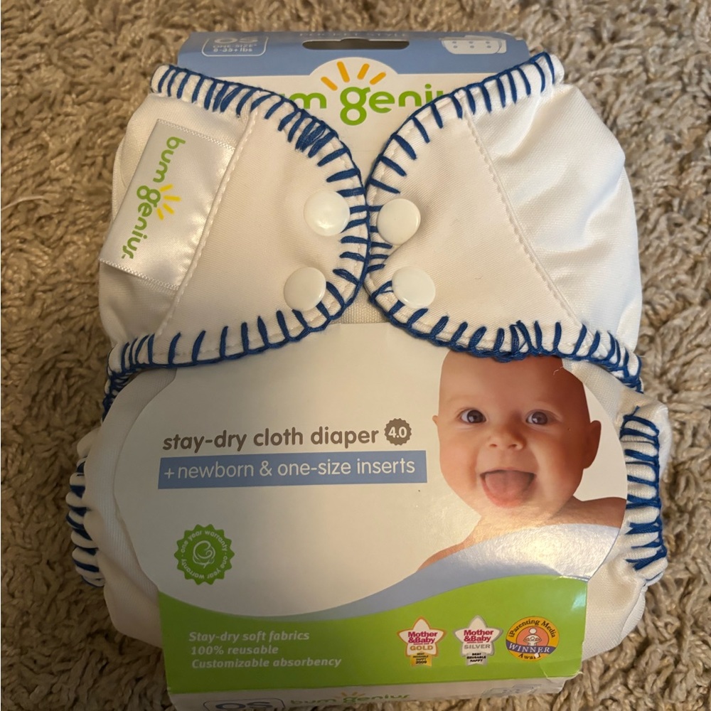 BumGenius baseball diaper 2016 NEW